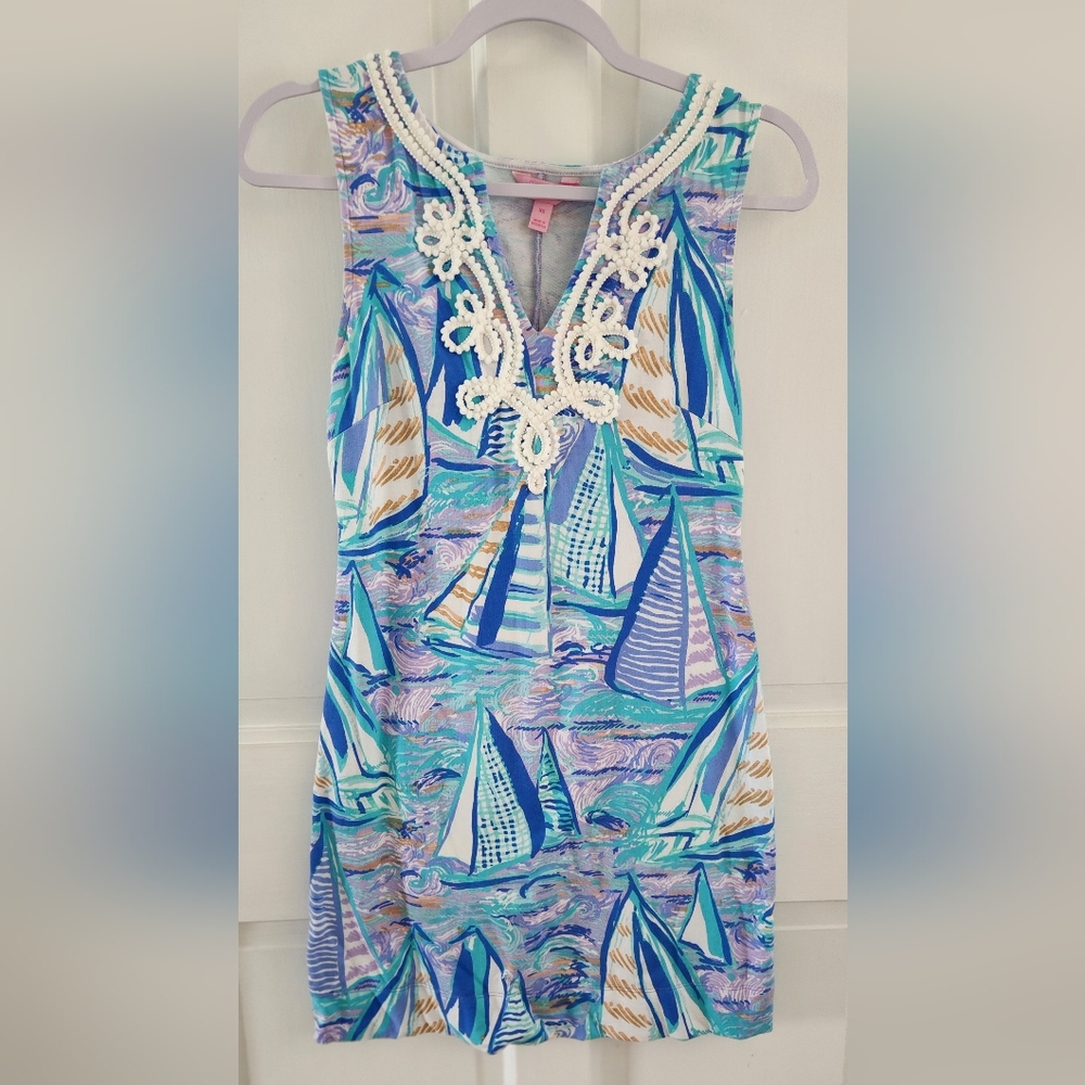 Lilly Pulitzer XS Harper sailboat shift dress